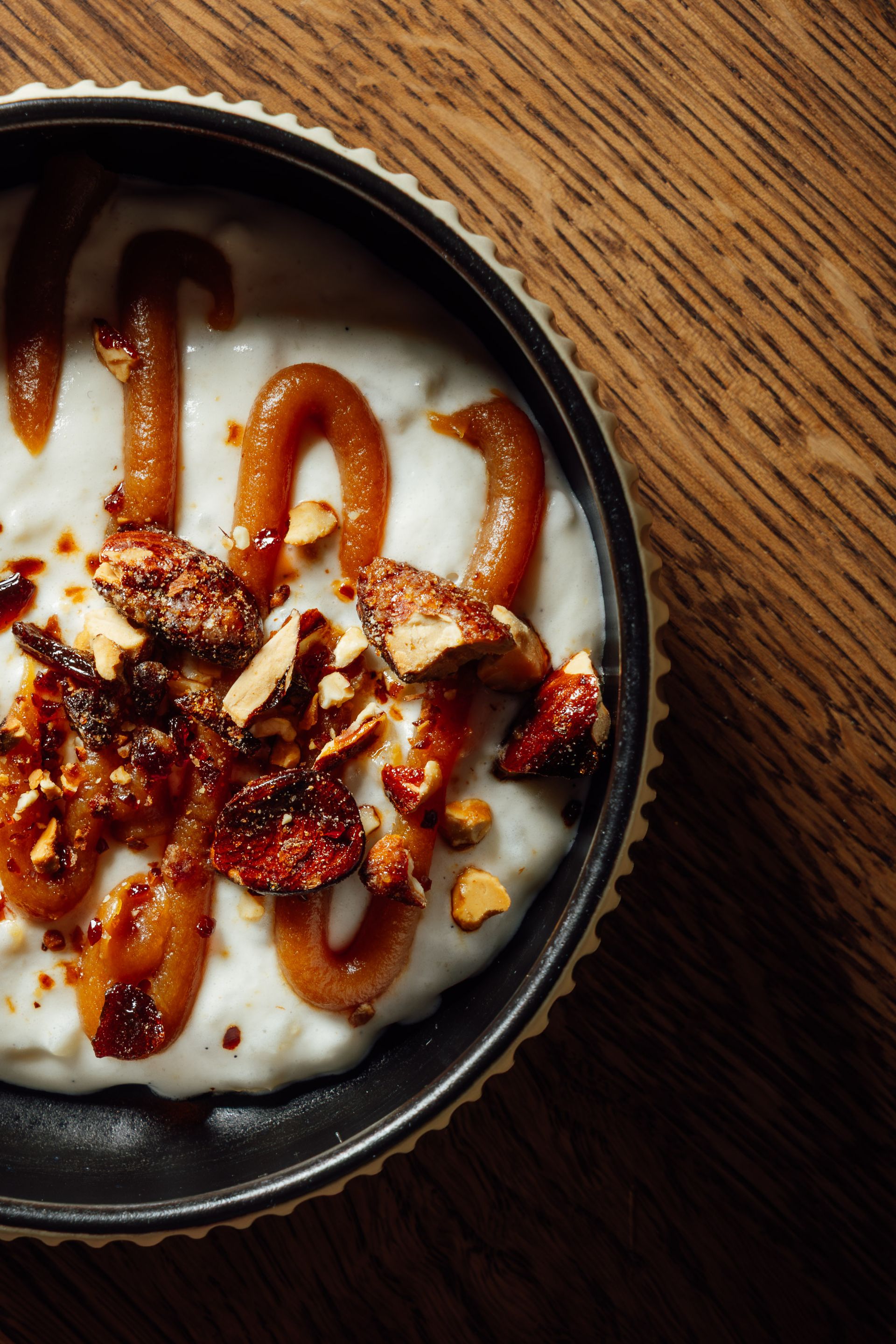 Labneh maison, vue du dessus
